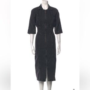 Retrofete Miley onyx denim midi dress size XS